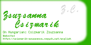 zsuzsanna csizmarik business card